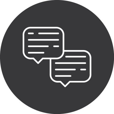 Sohbet mesajı vektör illüstrasyonu