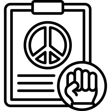 Barış barış ikonu, özet tarzı