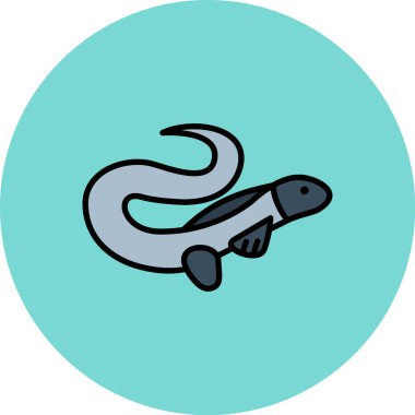 Balık simgesinin vektör illüstrasyonu