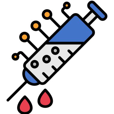 Şırınga. Web simgesi basit illüstrasyon