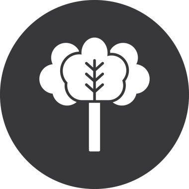 Modern ağaç simgesinin vektör illüstrasyonu