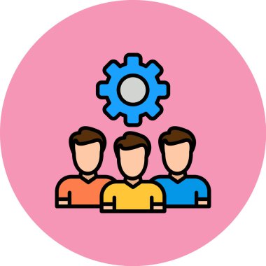 Ekip çalışması vektör satırı simgesi