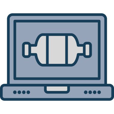 dizüstü bilgisayar simgesi. dizüstü bilgisayar vektör simgeleri beyaz üzerine izole edilmiş düz çizgi rengi