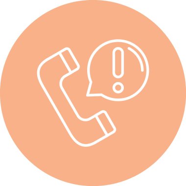 Telefonunuz var. Web simgesi basit illüstrasyon