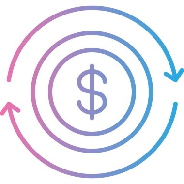 Dolar simgesi vektör illüstrasyonu