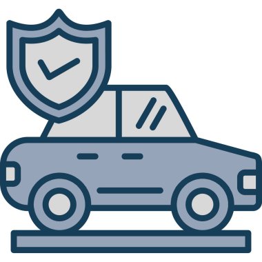 Sigorta koruma simgesi - ana hatlar biçiminde