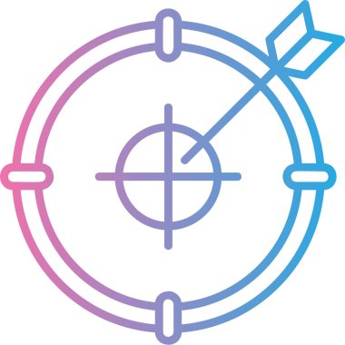 Modern pusula simgesinin vektör çizimi