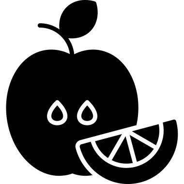 Mutlu bir yüz, elma, elma, vektör, illüstrasyon