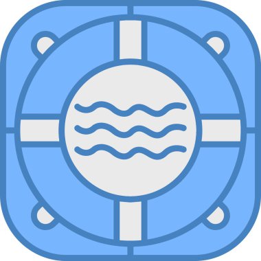 Su. Web simgesi basit illüstrasyon