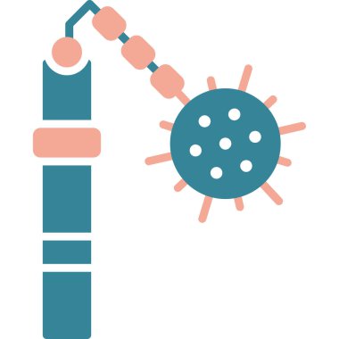 covid 19 virüs parçacığı tıbbi ekipman vektör simgesi ile