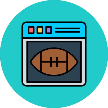 Futbol oyun simgesinin vektör illüstrasyonu