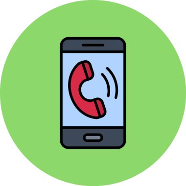 Çağrı. Web simgesi basit illüstrasyon