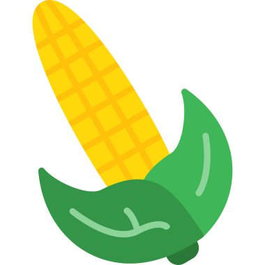 Mısır, mısır ikonu. mısır vektörü simgesinin düz çizimi