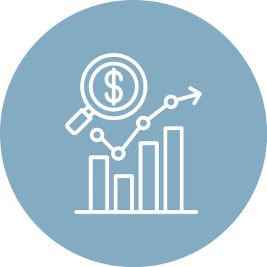 İş ve finans simgesinin vektör illüstrasyonu