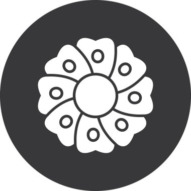 Çiçek simgesinin vektör illüstrasyonu