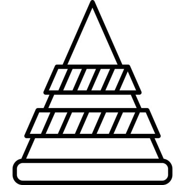 piramit simgesi vektör çizimi