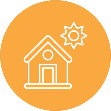 Ev. Web simgesi basit illüstrasyon