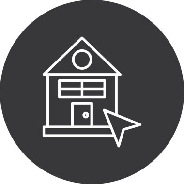 Ev simgesinin vektör illüstrasyonu