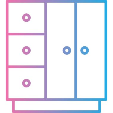 Mobilya simgesinin vektör illüstrasyonu