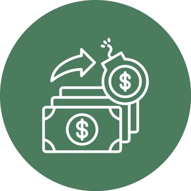 Dolar simgesi vektör illüstrasyonu