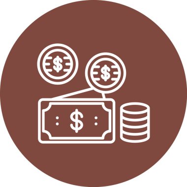 Dolar. simge simgesi vektör illüstrasyonu