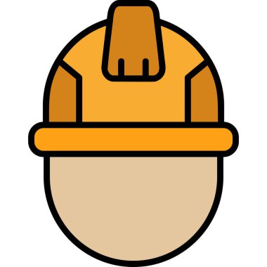 Kask simgesi vektör illüstrasyonu