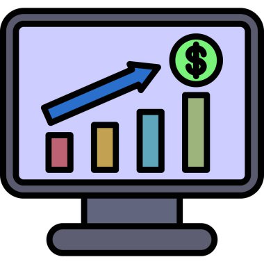 iş büyümesi simgesi vektör illüstrasyonu