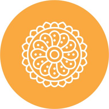 Güzel mandala dekoratif izole edilmiş ikon vektör illüstrasyon tasarımı