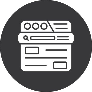 Moda biçimi izole edilmiş arkaplanda tarayıcı web tarayıcı simgesi