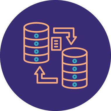 Sunucu. Web simgesi basit illüstrasyon