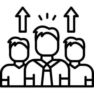 iş insanları grup simgesi ana hatlar biçiminde