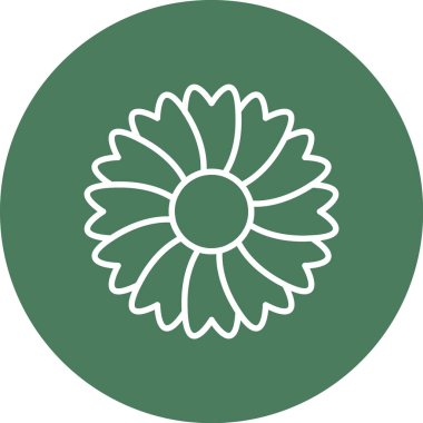 Çiçek. Web simgesi basit tasarım