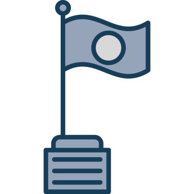 bayrak web simgesi, basit vektör illüstrasyonu