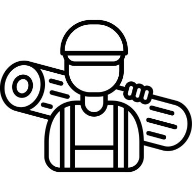 İtfaiyeci simgesi, vektör çizimi