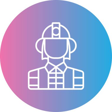 Bir itfaiyeci simgesinin vektör çizimi