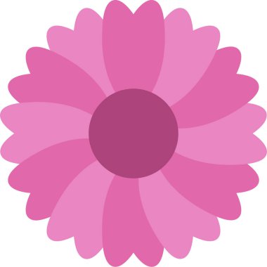 Pembe çiçek vektör illüstrasyonu