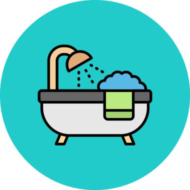 Banyo simgesinin vektör illüstrasyonu