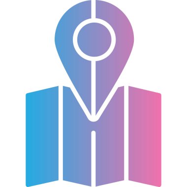 Vektör konumu simge illüstrasyonu