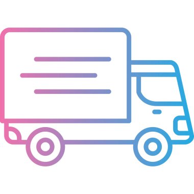 Kamyon. Web simgesi basit illüstrasyon