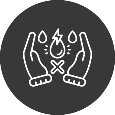 Bir ateş simgesinin vektör illüstrasyonu