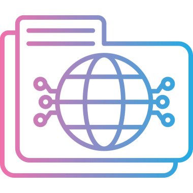 Bir dünya simgesinin vektör illüstrasyonu