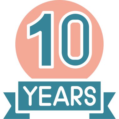 10. yıl dönümü vektörü