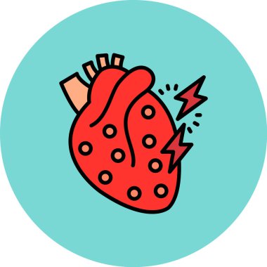 Kırık kalp ikonu vektör çizimi tasarımı