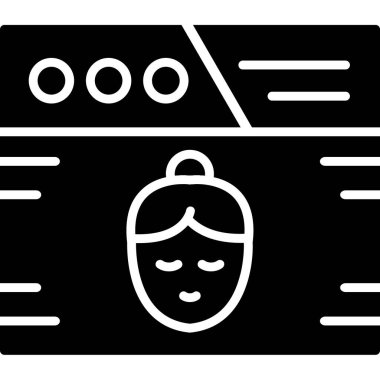 Maske. Web simgesi basit illüstrasyon