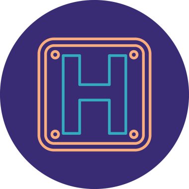 Hastane Simgesi Vektör İllüstrasyonu