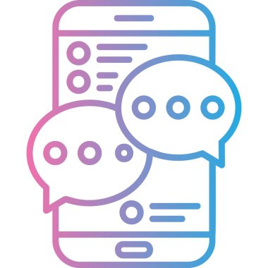 Konuş. Web simgesi basit illüstrasyon