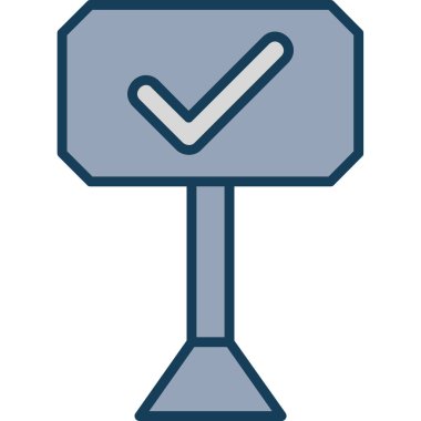 İşaret simgesini işaretle. Web için işaretleme vektör simgelerinin basit illüstrasyonu