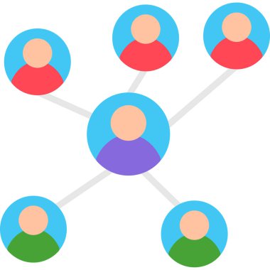 düz biçimli ağ bağlantı simgesi