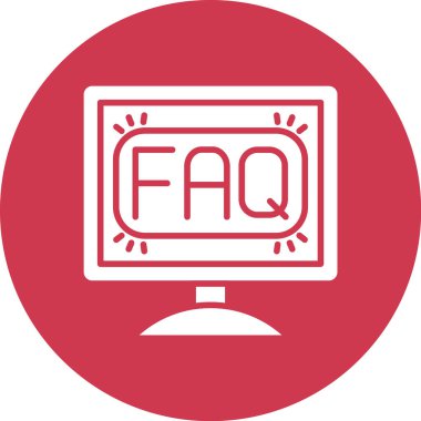 Faq simge vektör illüstrasyonu
