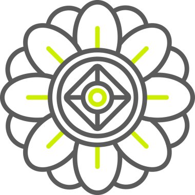 Nilüfer çiçeği ikonu. İnternet için lotus vektör simgelerinin özet çizimi